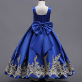 2020 New Pure color elegant girls dress